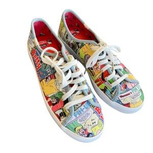 Keds Betty and Veronica Comic Print Canvas Low Top Lace Up Sneakers size 8